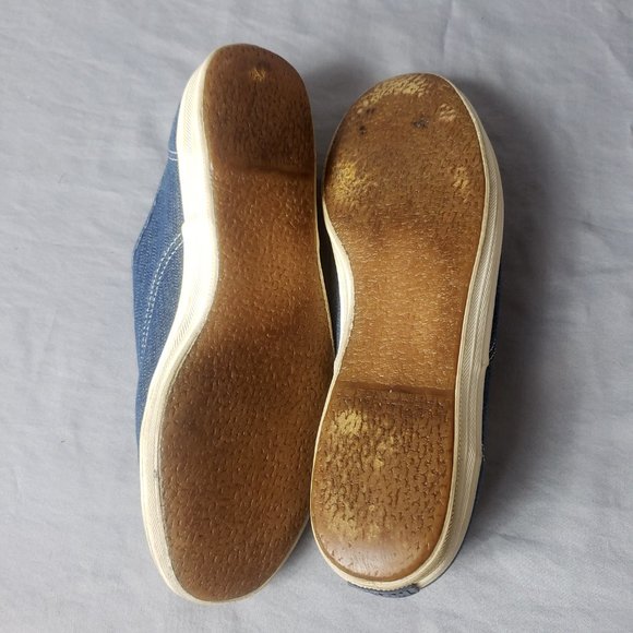 Keds Original Women's Size 8 Lace Up Blue Jean Sneakers Tennis Shoes - Picture 9 of 14